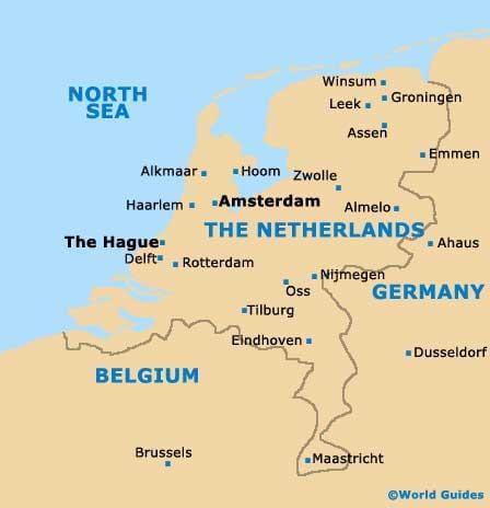 Rotterdam, Amsterdam mapa