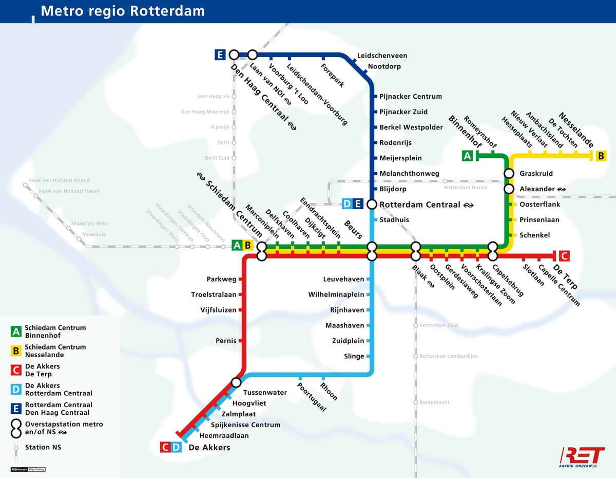 Haga mapa metra