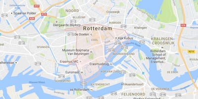 Rotterdamskim centrum na mapie