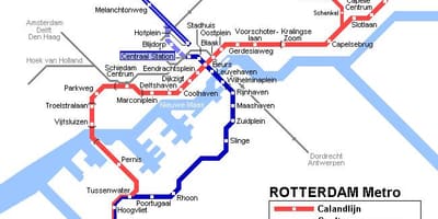 Rotterdam transportu publicznego mapie