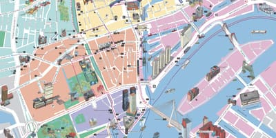Mapa Rotterdam zabytki 