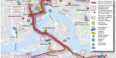 Mapa Rotterdam marathon 