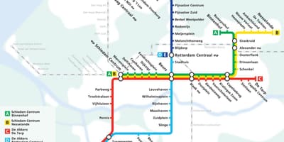 Mapa metra Rotterdamu, Holandia