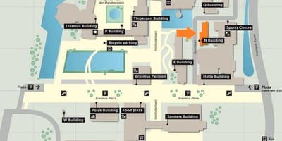 Mapa uniwersytetu imienia Erazma z rotterdamu 