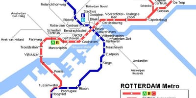 Рэт Rotterdamie tramwaj mapie